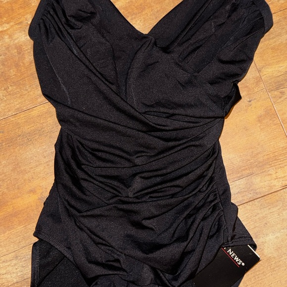 Newport News Black One Piece Swimsuit - Picture 2 of 7